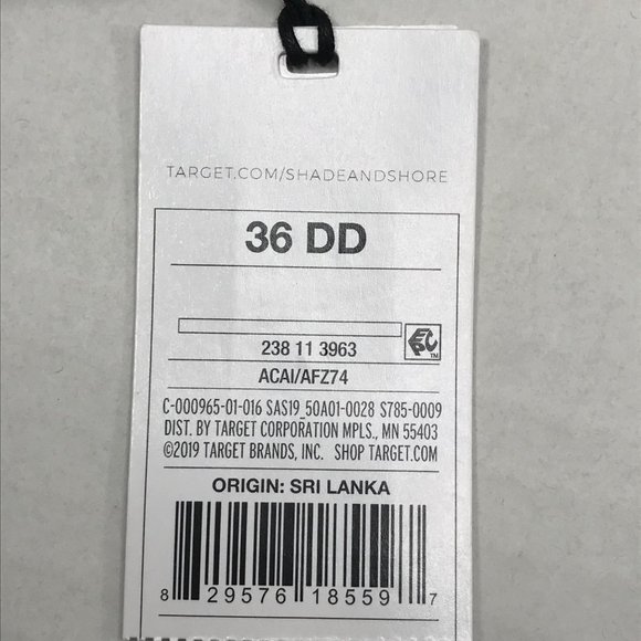 Shade And Shore Women's Sz. 36DD Tie Strap Textured Bralette Bikini Swim Top New - Picture 4 of 13